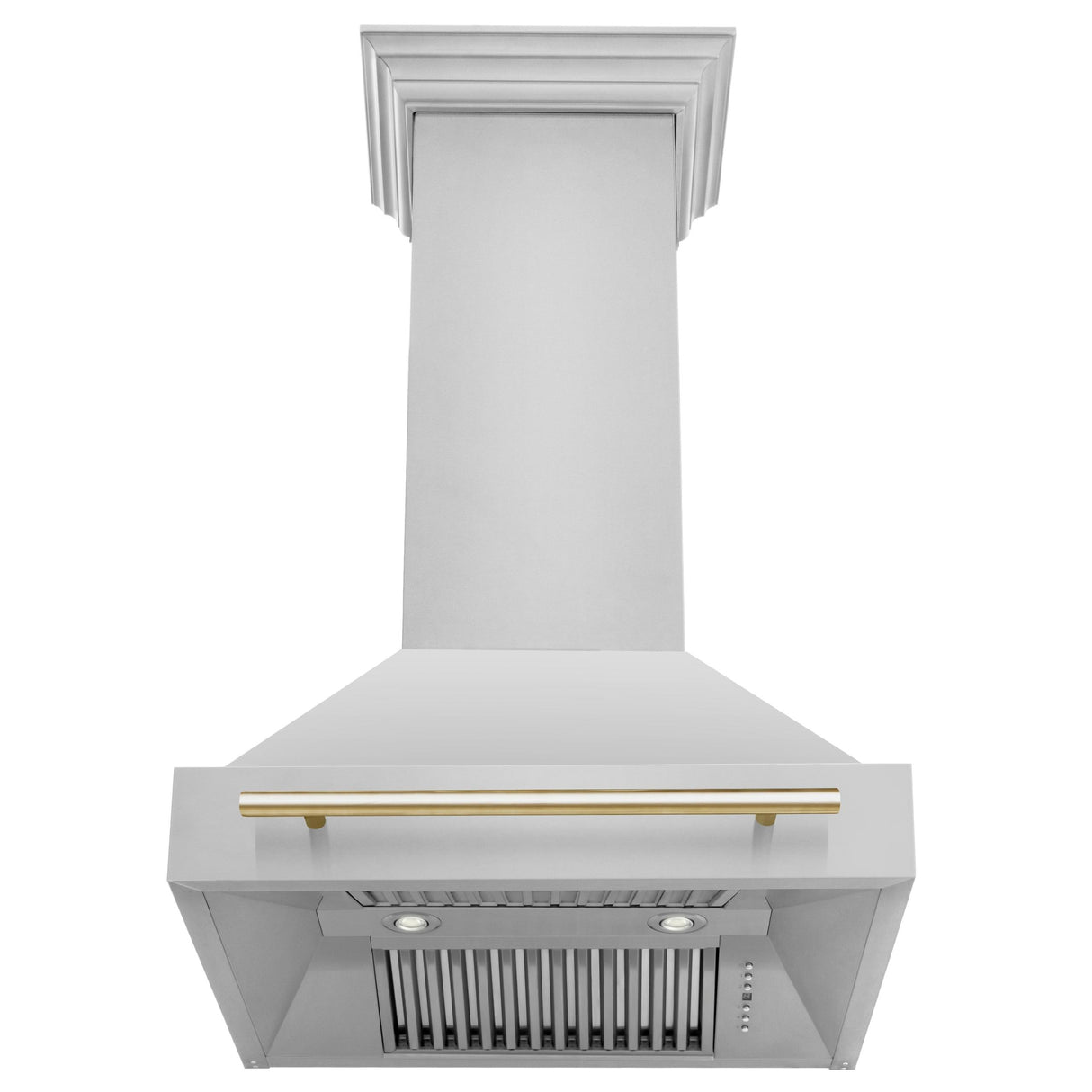 ZLINE 30 in. Autograph Edition Stainless Steel Range Hood with Stainless Steel Shell and Handle (8654STZ-30) [Color: Champagne Bronze]