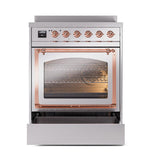 ILVE UNI304NMPSSP Nostalgie II Noblesse 30 inch Induction Range (Triple Glass Door, Stainless Steel, Copper)