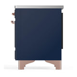 ILVE UMDIB40QNR3MBP Majestic III 40 inch Induction Range with 6 Elements, 3.82 cu. ft. Total Oven Capacity (Solid Door, Midnight Blue, Copper)