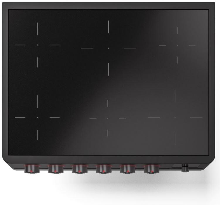 Panoramagic 36 Inch Electric Freestanding Range in Matte Black with Trim