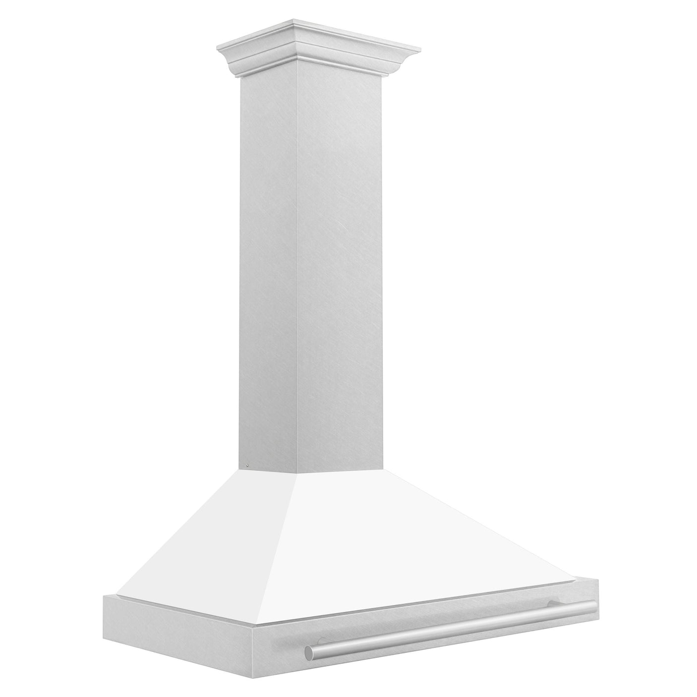 ZLINE 36 in. Convertible Fingerprint Resistant DuraSnow Stainless Steel Range Hood with Stainless Steel Handle (KB4SNX-36) [Color: White Matte Shell]