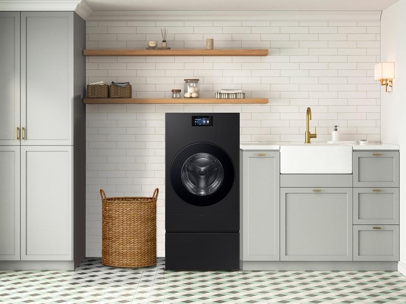 Bespoke AI Laundry Combo™ Pedestal with Storage Drawer in Brushed Black