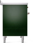 Nostalgie II 40 Inch Electric Freestanding Range in Emerald Green with Copper Trim