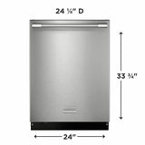 24" Stainless Steel Tub Built-In Dishwasher with CleanBoost™