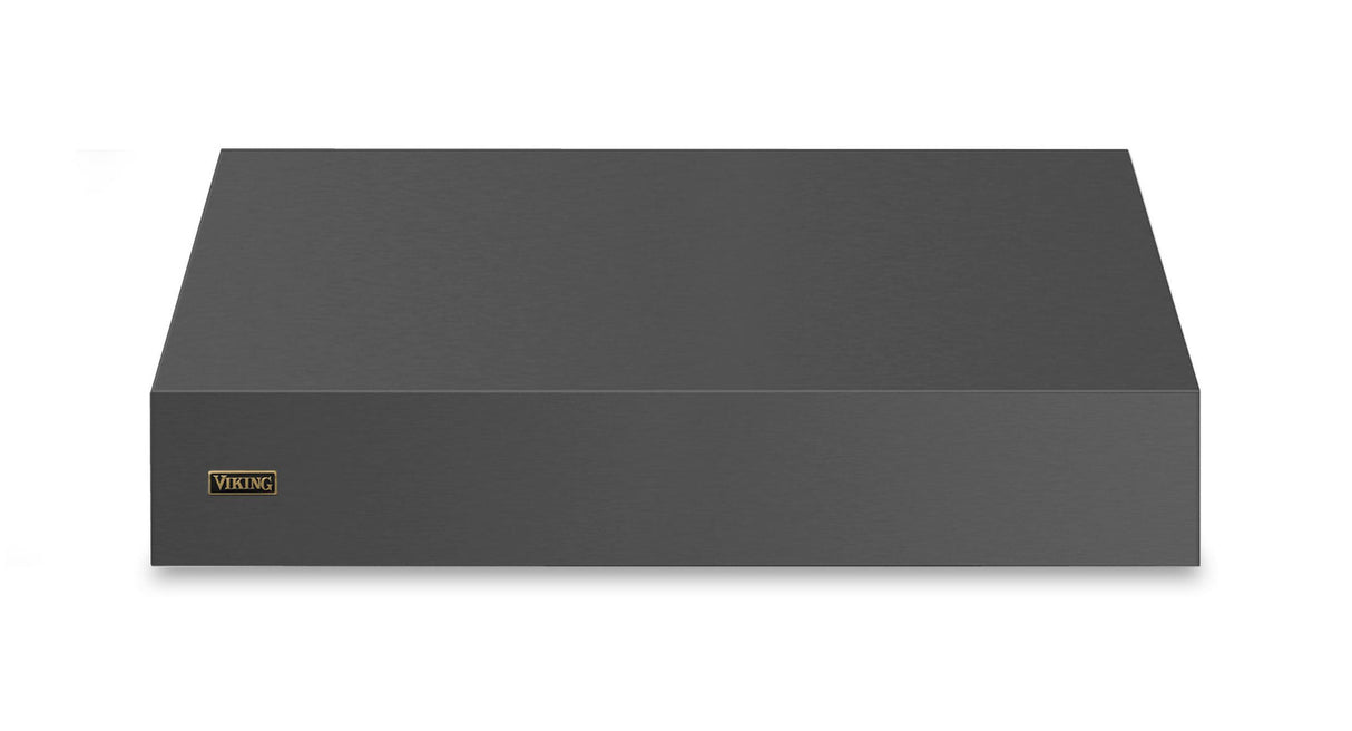 48"W. 18"H. Wall Hood (Finish: Damascus Gray, Trim: Brushed Brass)
