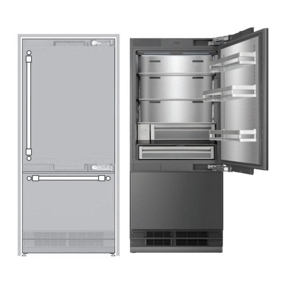 ILVE URBM36SIWPRY 36 inch Built-In Bottom Freezer Refrigerator with 19.8 cu. ft. Capacity, Reversible Door, Energy Star, Sabbath Mode