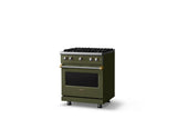 30"W. Sealed Burner Gas Range (Finish: Martini, Trim: Polished Chrome, Fuel: Propane)