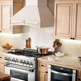 ZLINE Wooden Wall Mount Range Hood in White - Includes Remote Motor (321TT-R) [Size: 30 Inch, CFM: 400]