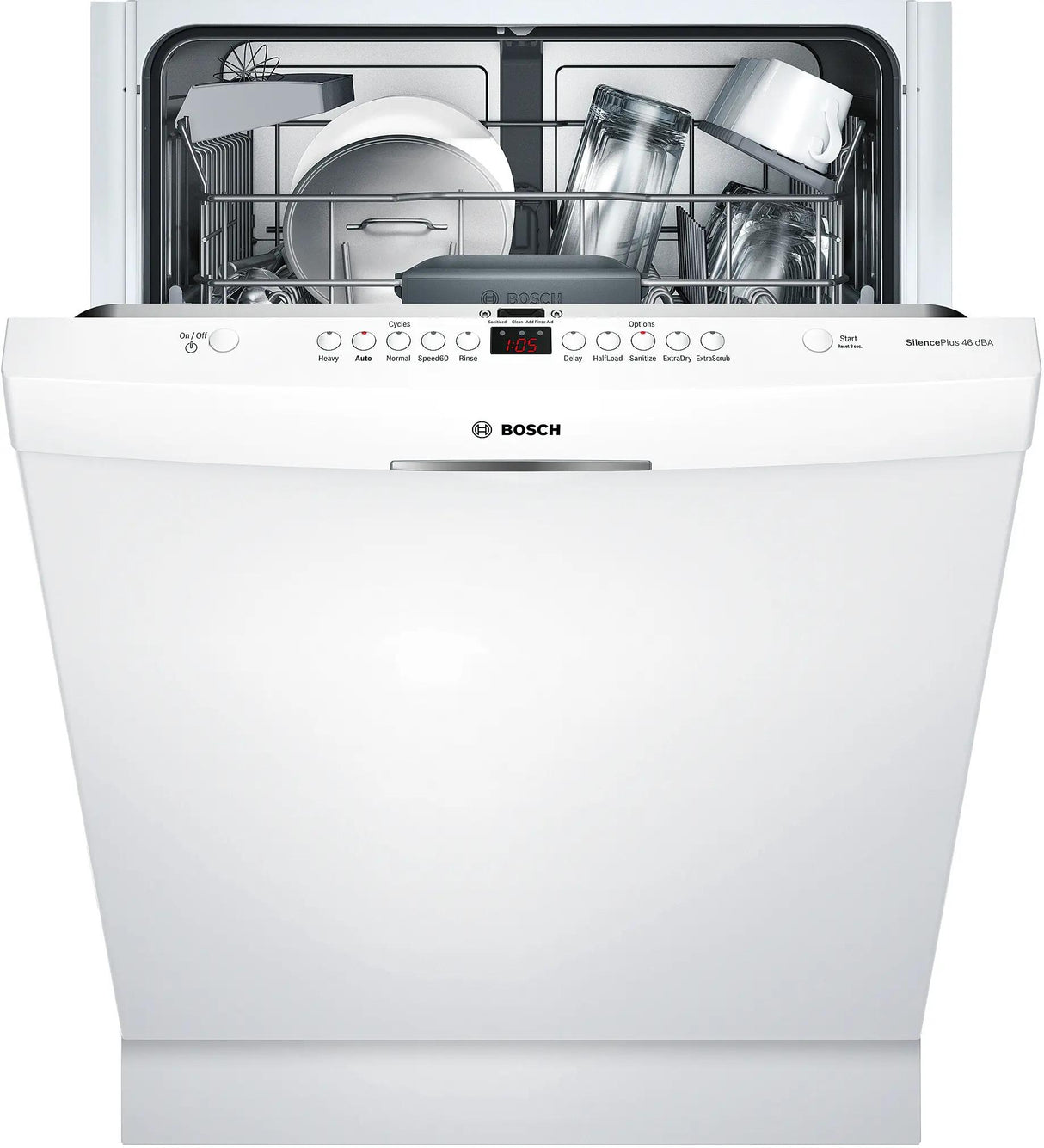 Ascenta DLX Scoop Hndl, 5/5 Cycles, 46 dBA, RckMatic - WH