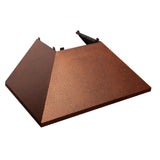 ZLINE Ducted DuraSnow Stainless Steel Range Hood with Hand-Hammered Copper Shell (8654HH)