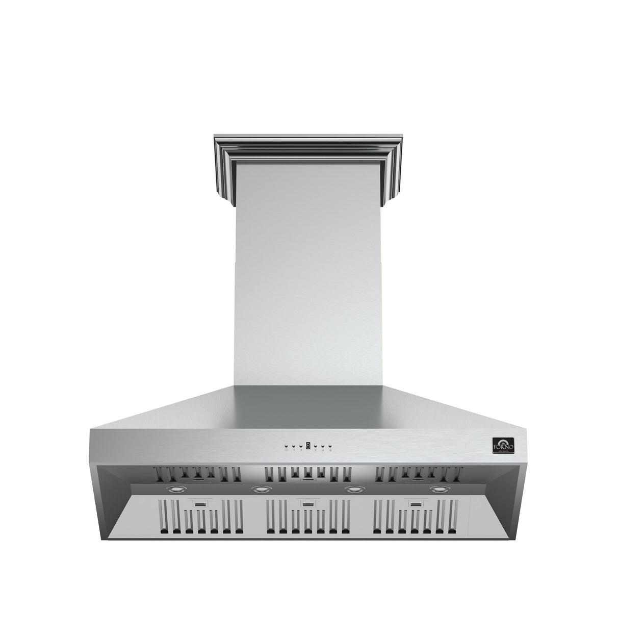 Forno Orvieto 48-Inch Wall Mount Range Hood, LED Lighting, Heavy Duty, Stainless Steel