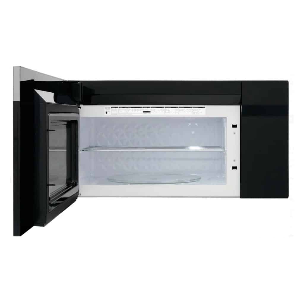 30" Over-The-Range Microwave Oven in Black Glass with Stainless Steel Trim