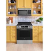GE® ENERGY STAR® 30" Slide-In Electric Convection Range with No Preheat Air Fry and EasyWash™ Oven Tray