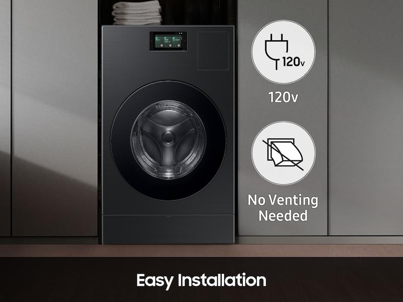 5.3 cu. ft. Bespoke AI Laundry Ventless Heat Pump Dryer Combo™ All-in-One Ultra Capacity Washer with AI Home in Brushed Black