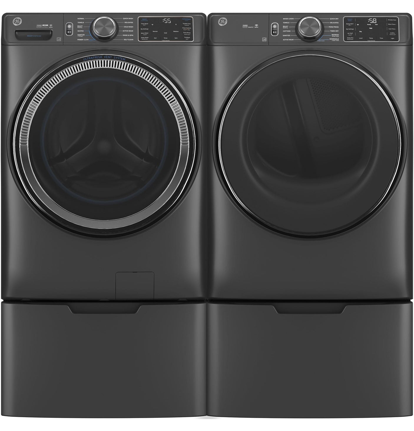 GE® ENERGY STAR® 5.0 cu. ft. Capacity Smart Front Load Steam Washer with SmartDispense™ UltraFresh Vent System with OdorBlock™ and Steam