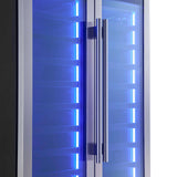 Forno Campania 32-Inch Wine Cooler, Stainless Steel, Dual Wine Zones, Two Beverage Drawers, 17.7 cu.ft