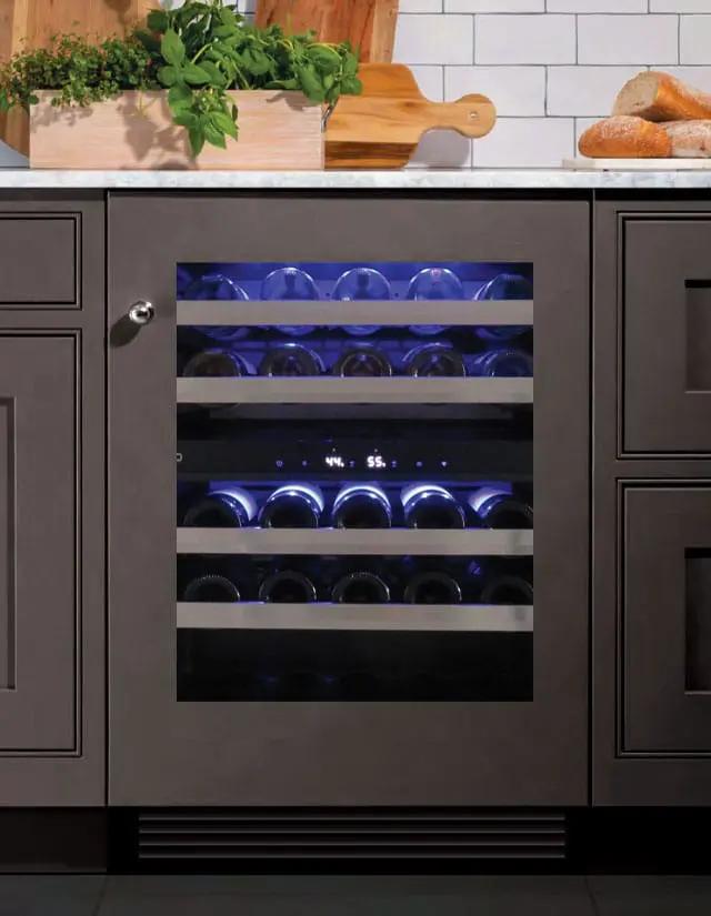 24" Designer Undercounter ADA Wine Storage Dual Zone - Panel Ready