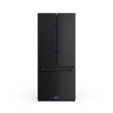 30 Inch 17.5 Cu Ft French Door Counter Depth Refrigerator With Ice Maker In Black/navy Blue  Gordon Ramsay Series