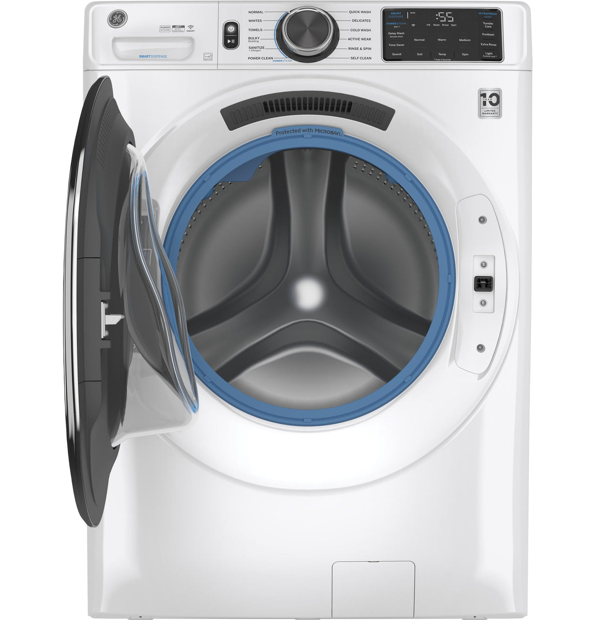 GE® ENERGY STAR® 4.8 cu. ft. Capacity Smart Front Load Steam Washer with SmartDispense™ UltraFresh Vent System with OdorBlock™ and Steam
