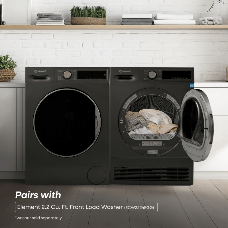 Element 4.0 cu. ft. Front Load Electric Dryer - Gray, ENERGY STAR (ECD4224EGG)