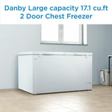 Danby 17.1 cu. ft. Chest Freezer 2 Door in White
