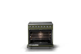 36"W. Induction Range (Finish: Martini, Trim: Polished Chrome)