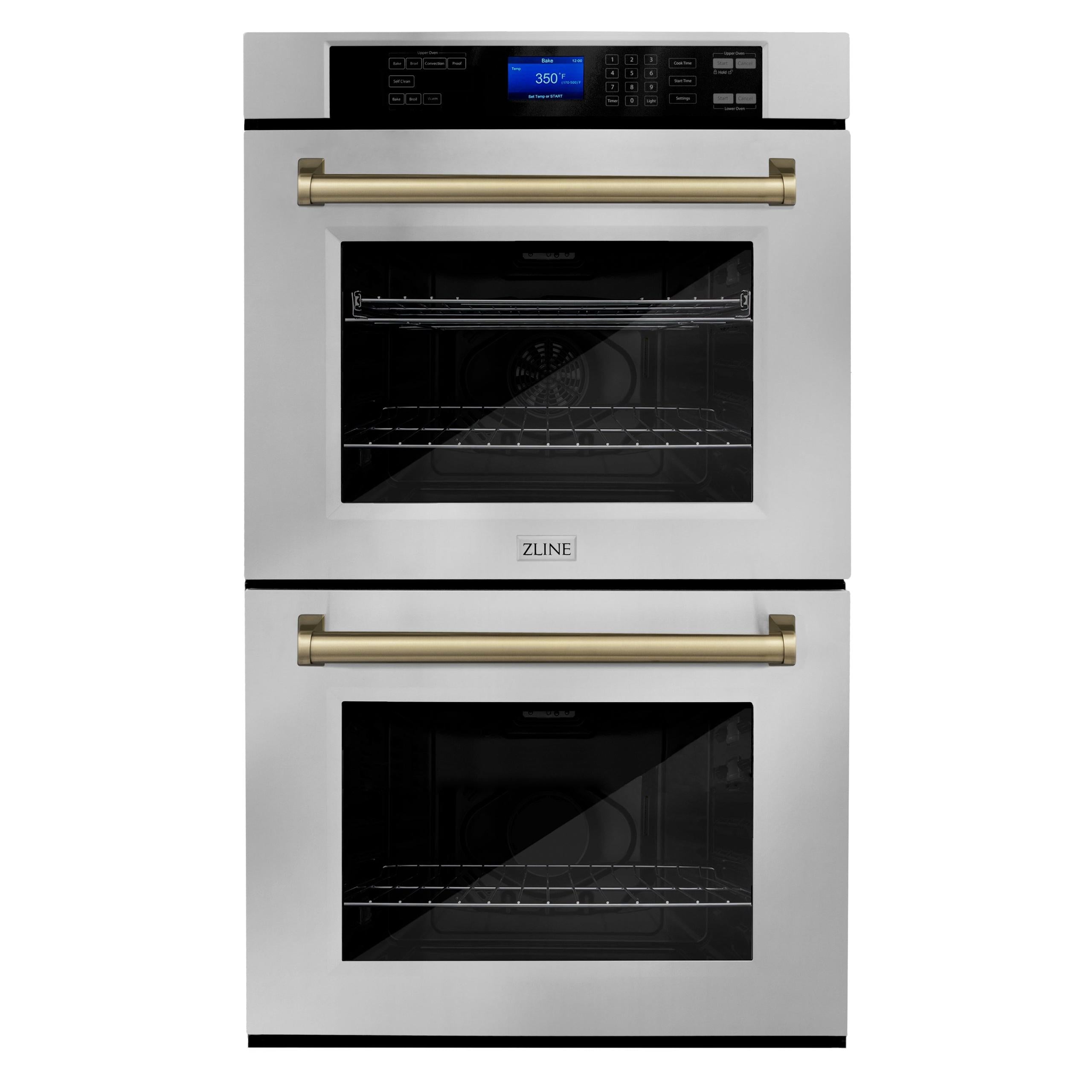 ZLINE 30" Autograph Edition Double Wall Oven with Self Clean and True Convection in Stainless Steel (AWDZ-30) [Color: Champagne Bronze]