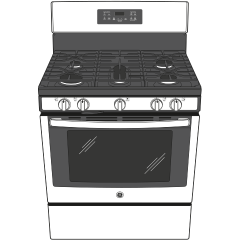 GE® 30" Free-Standing Gas Range
