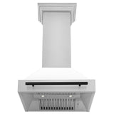 ZLINE 30 in. Autograph Edition Stainless Steel Range Hood with White Matte Shell and Accents (8654STZ-WM30) [Color: Matte Black]