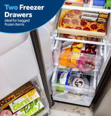 GE® 27.7 Cu. Ft. Side-By-Side Refrigerator with LED Light Walls and Extra Tall Dispenser