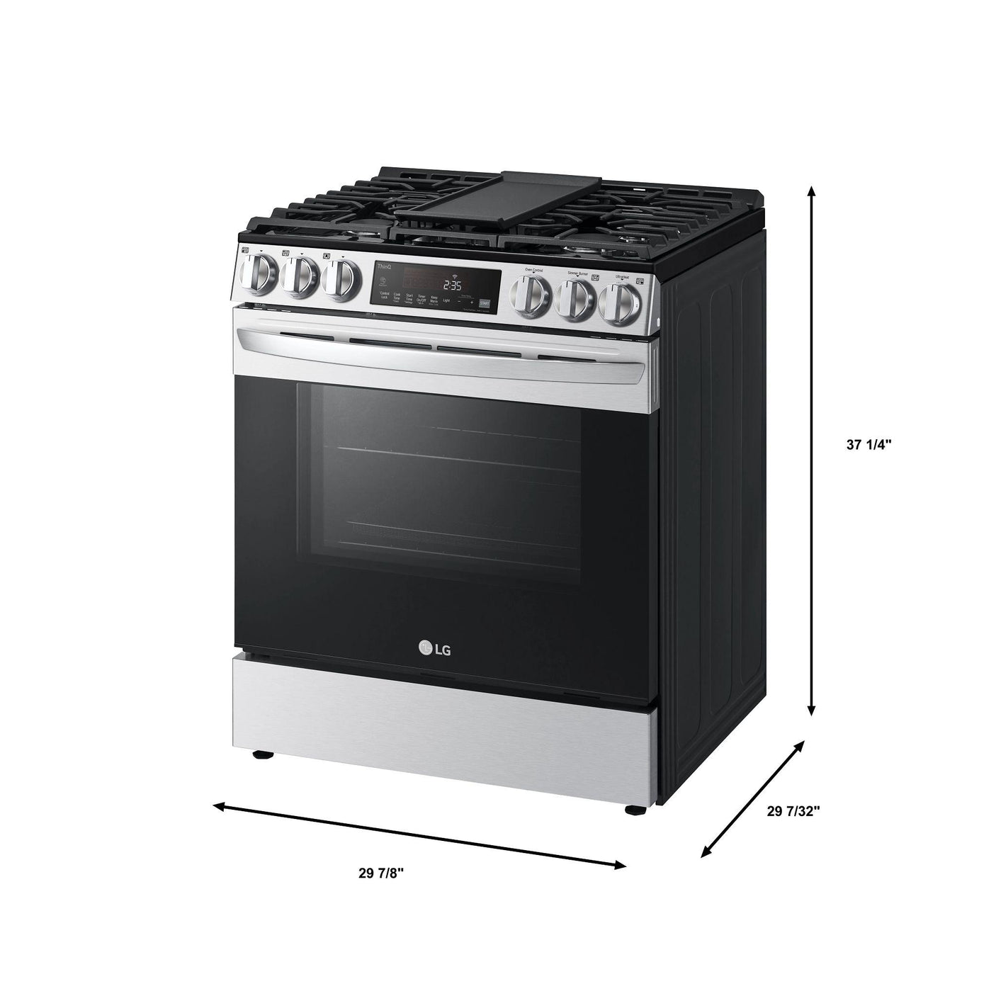 5.8 cu ft. Smart Wi-Fi Enabled Fan Convection Gas Slide-in Range with Air Fry & EasyClean®