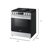 5.8 cu ft. Smart Wi-Fi Enabled Fan Convection Gas Slide-in Range with Air Fry & EasyClean®