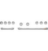 Café™ 48" Brushed Stainless Handle & Knob Set for Pro Range and Rangetop