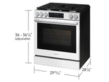 Bespoke Smart Slide-in Gas Range Pro Style Design  Air Fry Max  True Convection