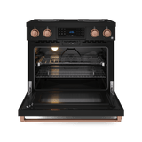36 Inch Professional Electric Range With Tilt Panel Touch Control In Black/rose Gold  Gordon Ramsay Series