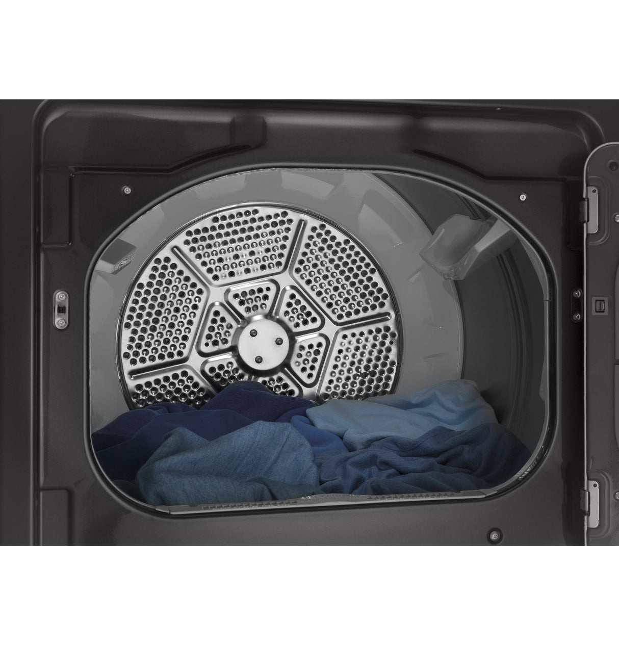 GE® 7.4 cu. ft. Capacity aluminized alloy drum Gas Dryer with HE Sensor Dry