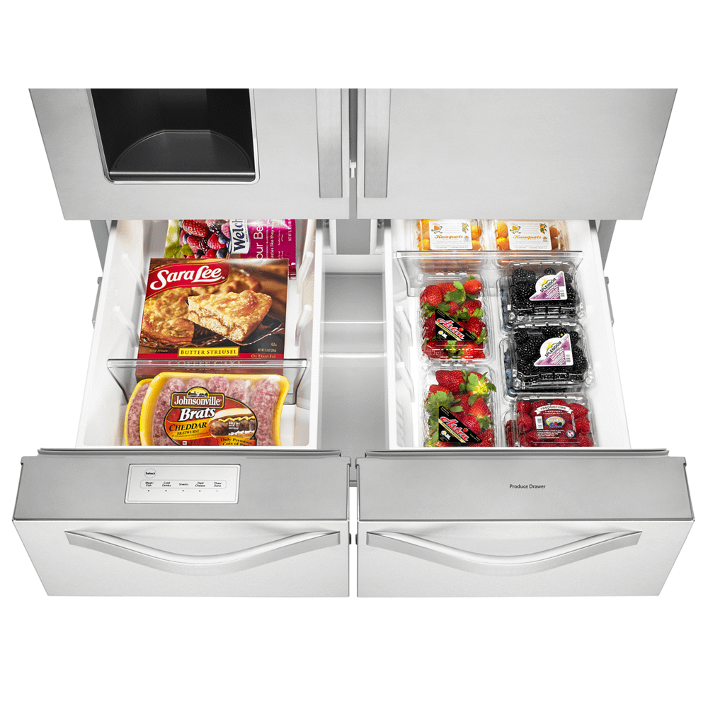 36-inch Wide Double Drawer French Door Refrigerator with Dual Cooling System - 26 cu. ft.
