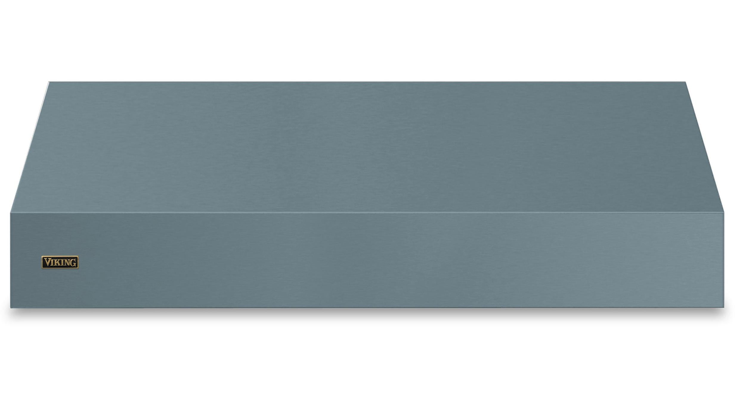 60"W. 18"H. Wall Hood (Finish: November Sky, Trim: Brushed Brass)