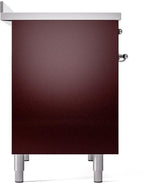 Nostalgie II 40 Inch Electric Freestanding Range in Burgundy with Chrome Trim
