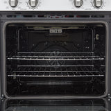 Forno Vomero 30-Inch Double Wall Oven, White, 10 cu.ft Total Capacity, 7100W Convection, Mechanical Controls, Manuel Steam Clean