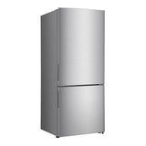 Verona VEFBF2814RSL 28 inch Bottom Freezer Refrigerator with 14.8 cu. ft. Total Capacity, Recessed Handle, Reversible Doors, Ice Maker, Energy Star