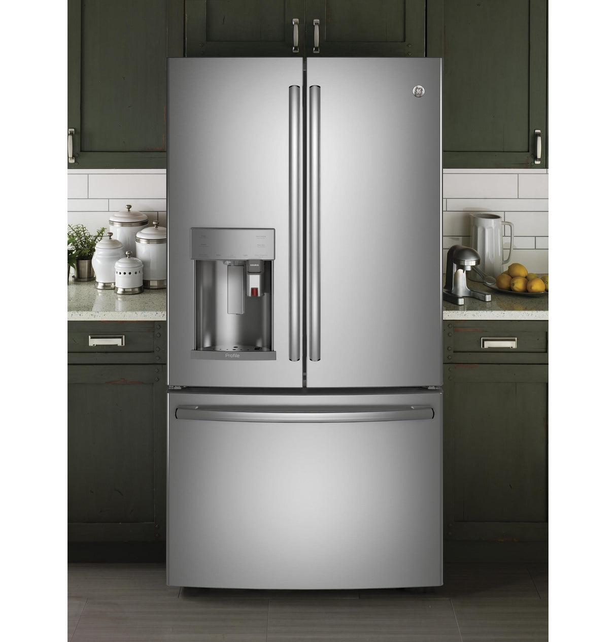 GE Profile™ Series ENERGY STAR® 27.7 Cu. Ft. Smart French-Door Refrigerator with Keurig® K-Cup® Brewing System