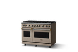 48"W. Sealed Burner Gas Range (Burner: 8b, Finish: Nantucket, Trim: Polished Chrome, Fuel: Propane)