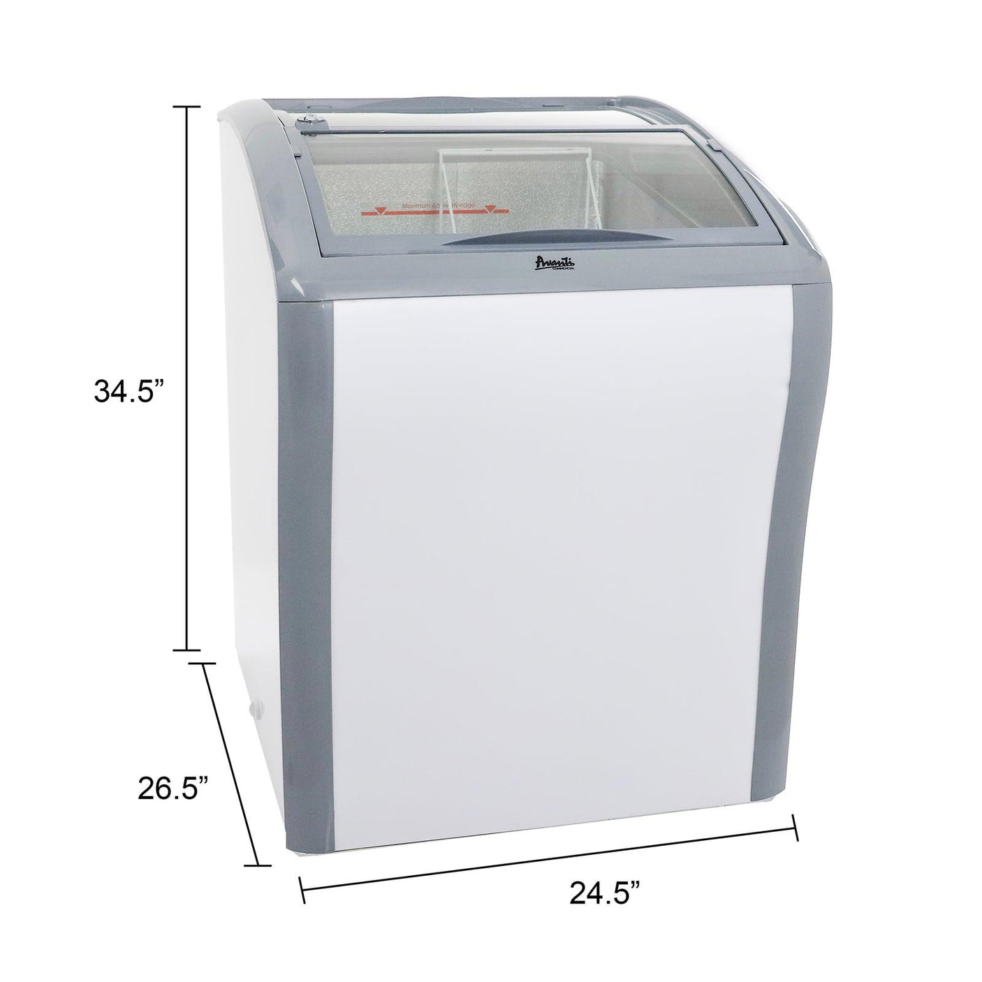 Avanti 4.2 cu. ft. Commercial Sliding Glass Top Freezer or Refrigerator - White / 4.2 cu. ft.