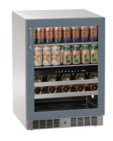 24 inch Dual-Zone Beverage Center with Door Style - Panel Ready Frame Glass