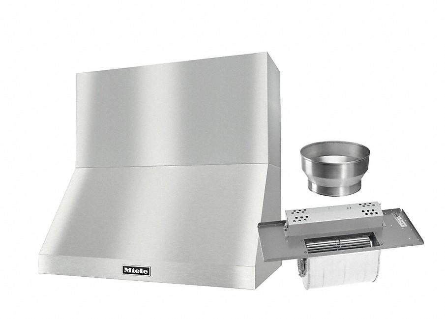 DAR 1230 Set 8 Wall-Mounted Range Hood with Extraction Mode with integrated XL motor including 18" chimney cover