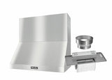 DAR 1230 Set 8 Wall-Mounted Range Hood with Extraction Mode with integrated XL motor including 18" chimney cover