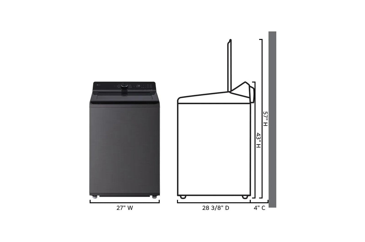 4.8 cu. ft. Mega Capacity Smart Top Load Washer with 4-Way® Agitator, EasyUnload™ & AI Sensing