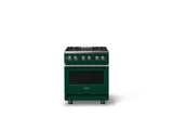 30"W. Dual Fuel Range (Finish: Ivy, Trim: Polished Chrome, Fuel: Natural Gas)
