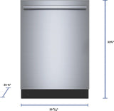 300 Series, built-under dishwasher, 24'', Brushed steel anti-fingerprint